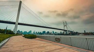 上海南浦大桥大范围移动延时实拍视频的预览图